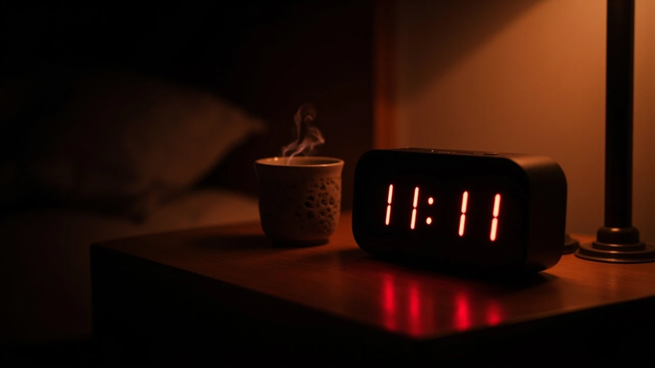 Digitaluhr mit der Anzeige 11:11 als Symbol für die 1111 Uhrzeit Bedeutung